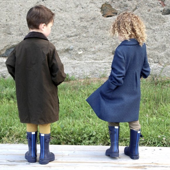 US 4 or US 6, coat, Easter, spring, tailored, lined, large pockets, NWOT, blue - Picture 6 of 9